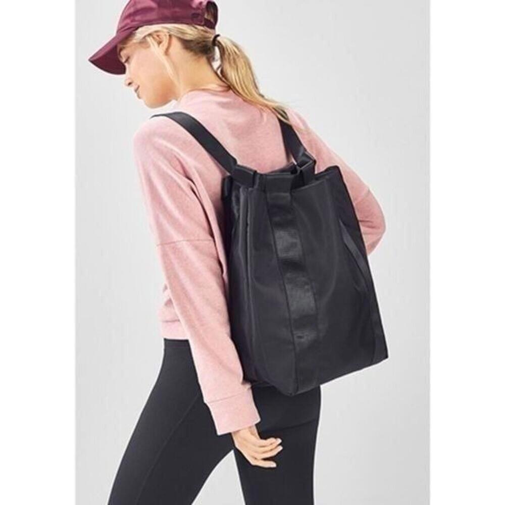 Fabletics black bucket‎ backpack nwt large